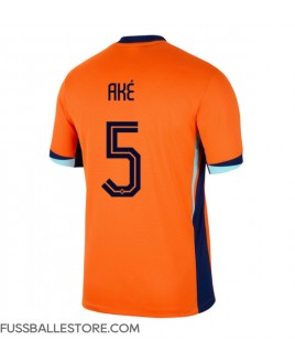 Günstige Niederlande Nathan Ake #5 Heimtrikot EM 2024 Kurzarm